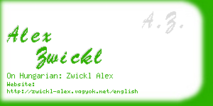 alex zwickl business card